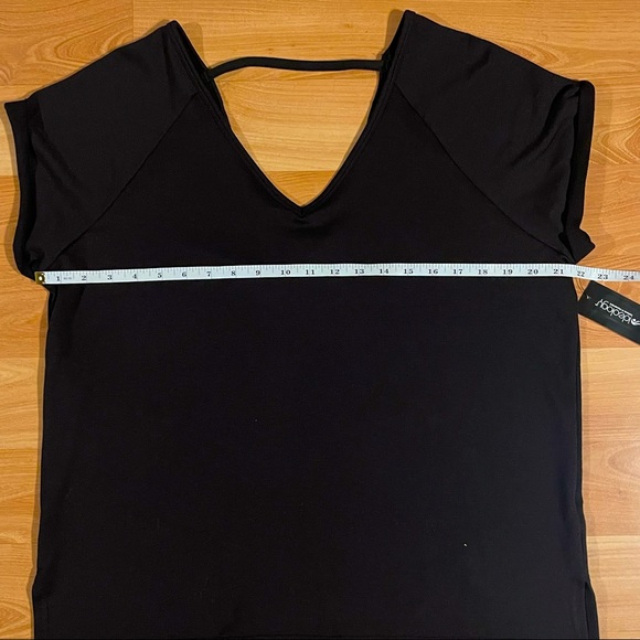 NWT- BLACK -IDEOLOGY V-BACK TEE SHIRT - Picture 5 of 9